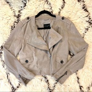 CLUB MONACO REAL SUEDE MOTO JACKET SIZE LARGE